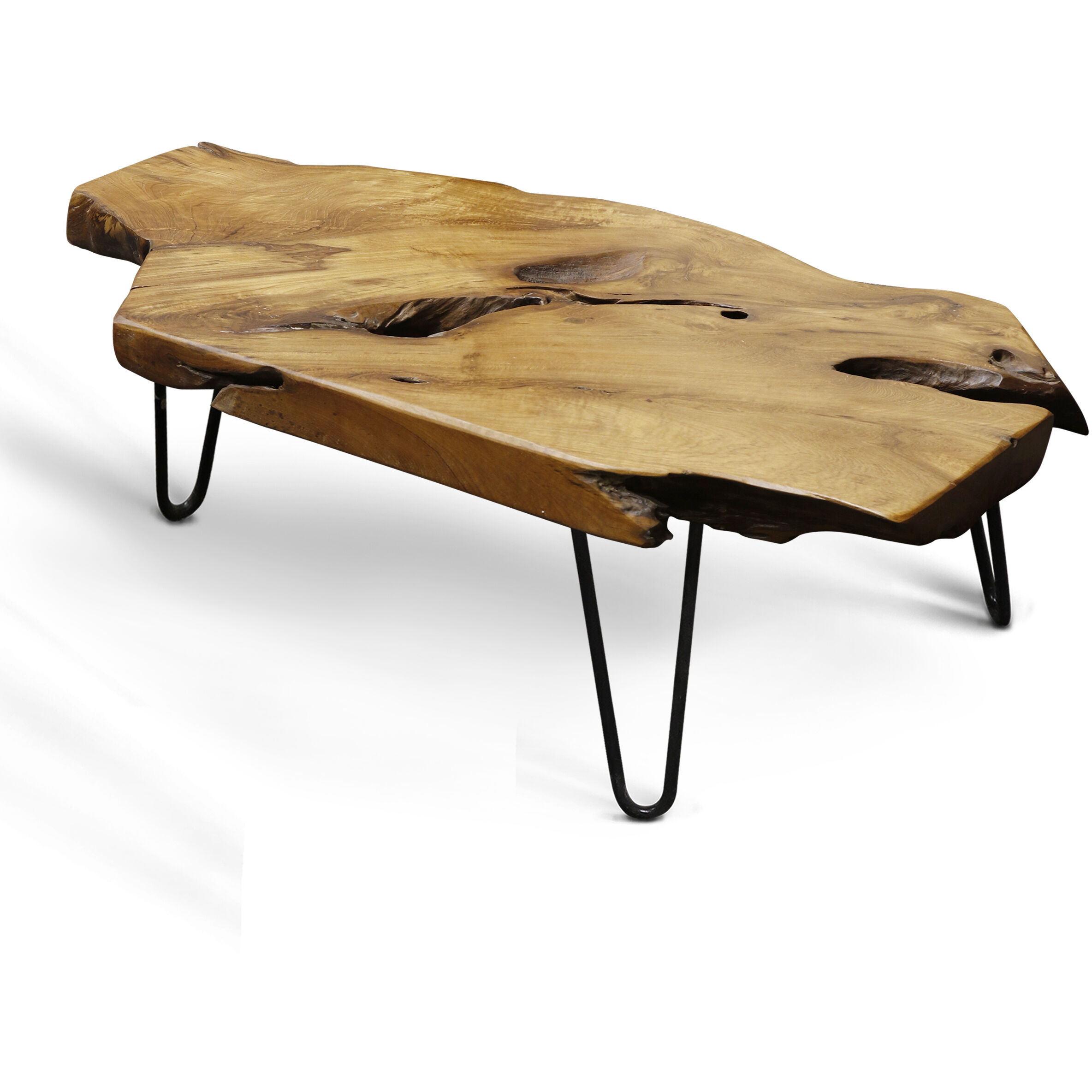 Badang 28 X 24 inch Natural and Black Coffee Table