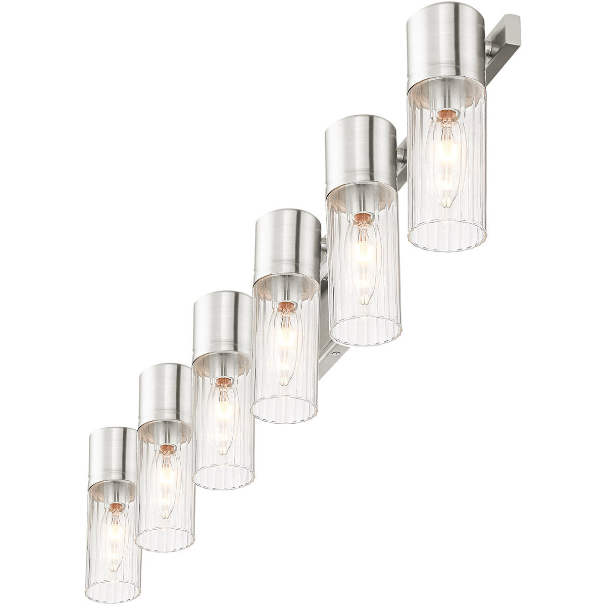 Midtown 6 Light 36 inch Brushed Nickel Bath Vanity Wall Light