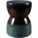 Hourglass 16.7 X 13 inch Dark Brown / Dark Brown End Table