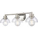 Julian 3 Light 24 inch Polished Nickel Vanity Light Wall Light