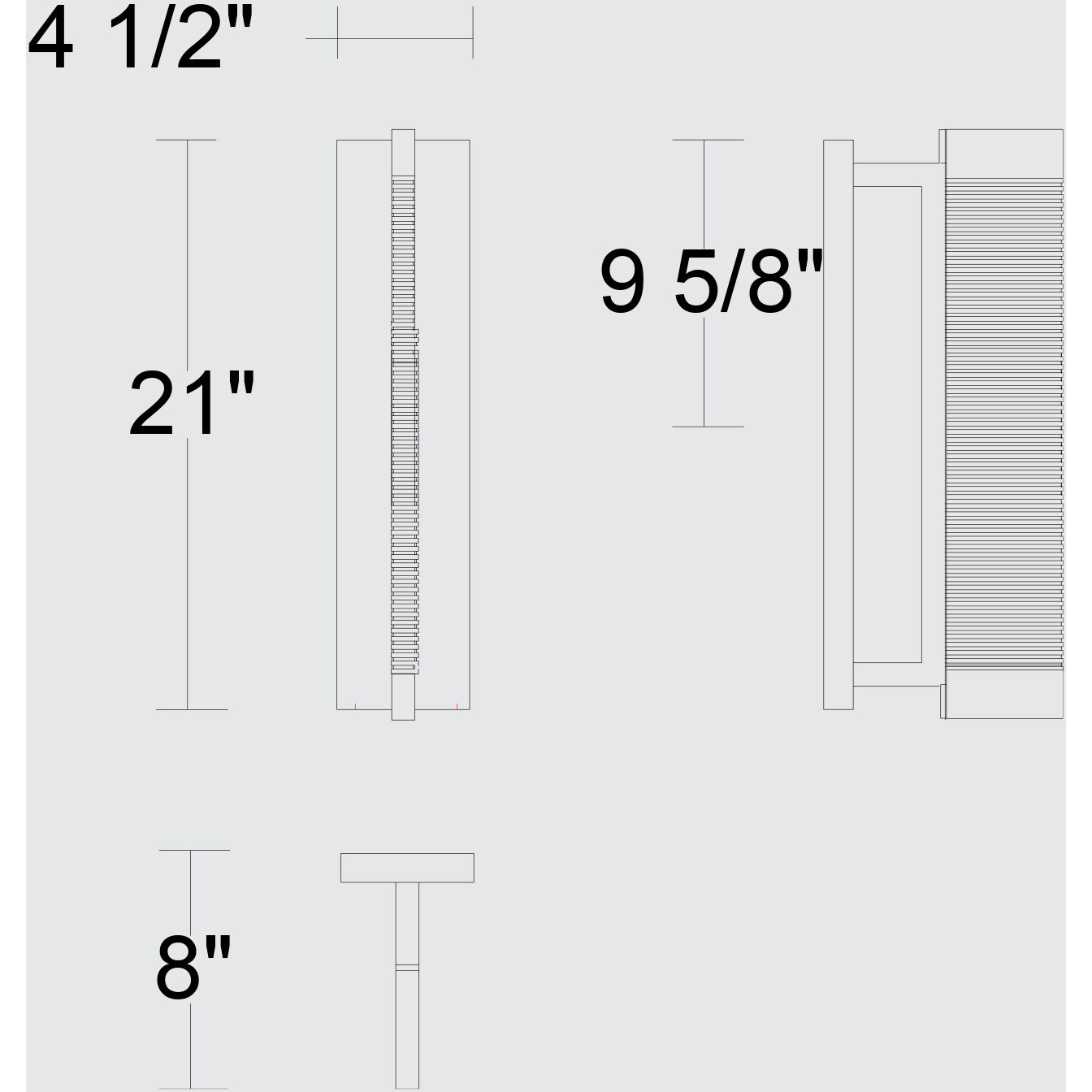 Solice LED 21 inch Sand Black Outdoor Wall Sconce