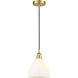 Edison Dome 1 Light 8 inch Satin Gold Mini Pendant Ceiling Light