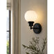 Abrya 1 Light 5.91 inch Black Wall Sconce Wall Light