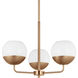 Alvin 3 Light 20.25 inch Satin Brass Chandelier Ceiling Light