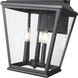 Raphael 3 Light 30.5 inch Sand Black Outdoor Wall Light in Soft Sand Black