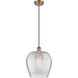 Ballston Norfolk LED 12 inch Brushed Brass Mini Pendant Ceiling Light in Clear Glass