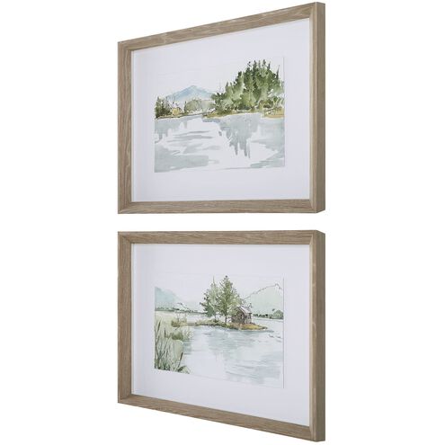 Serene 26.25 X 20.25 inch Framed Prints, Set of 2
