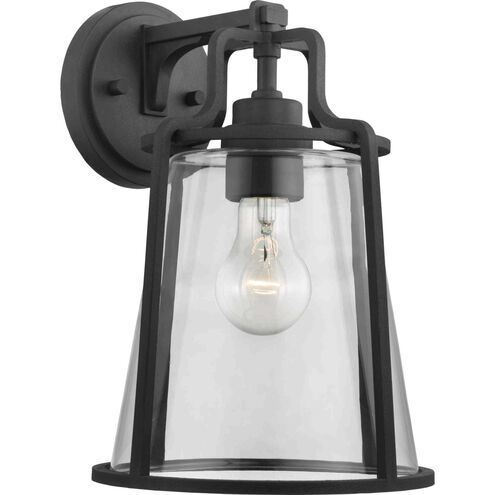 Benton Harbor 1 Light 13 inch Textured Black Outdoor Wall Lantern, with DURASHIELD, Large