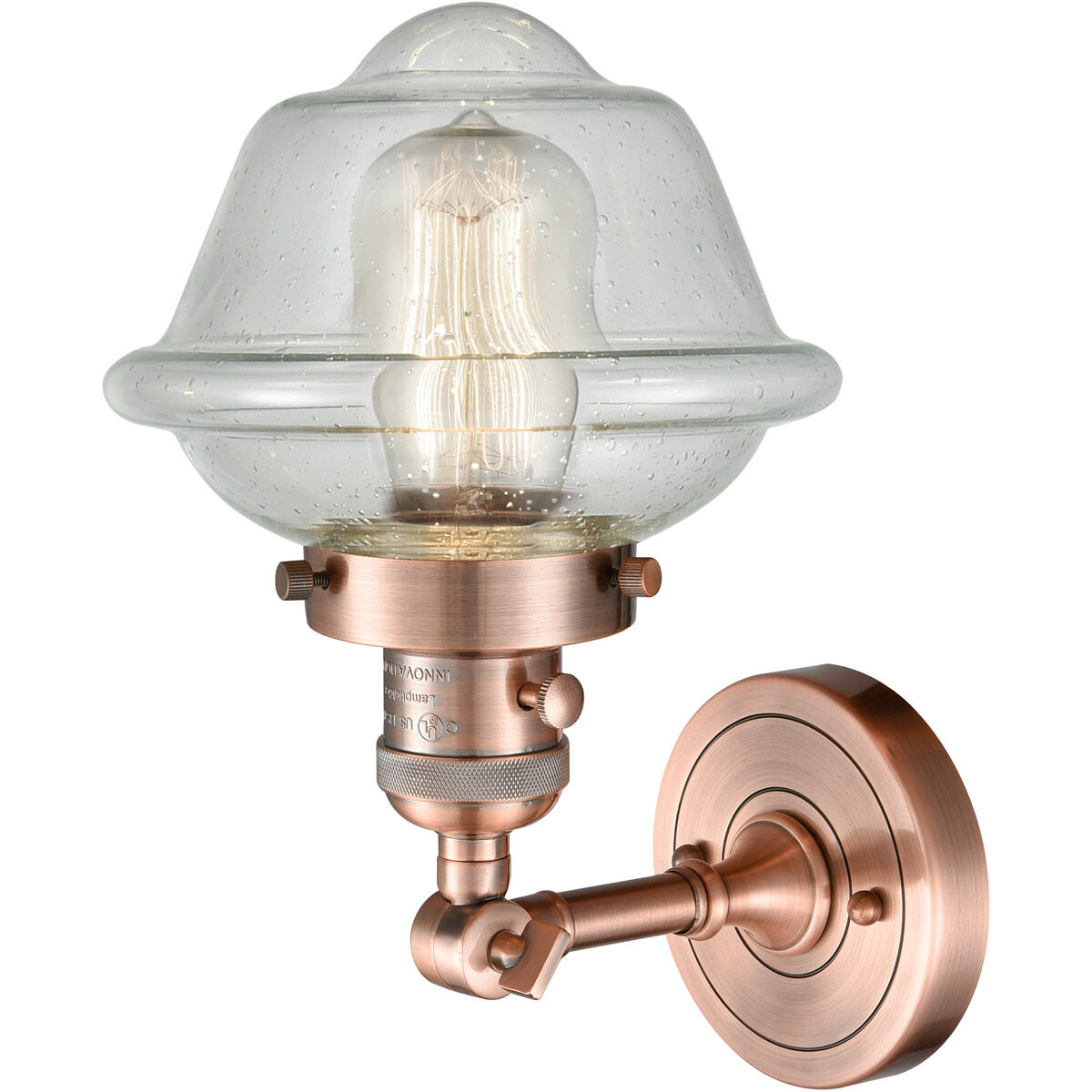Franklin Restoration Small Oxford LED 7.5 inch Antique Copper Sconce Wall Light, Franklin Restoration