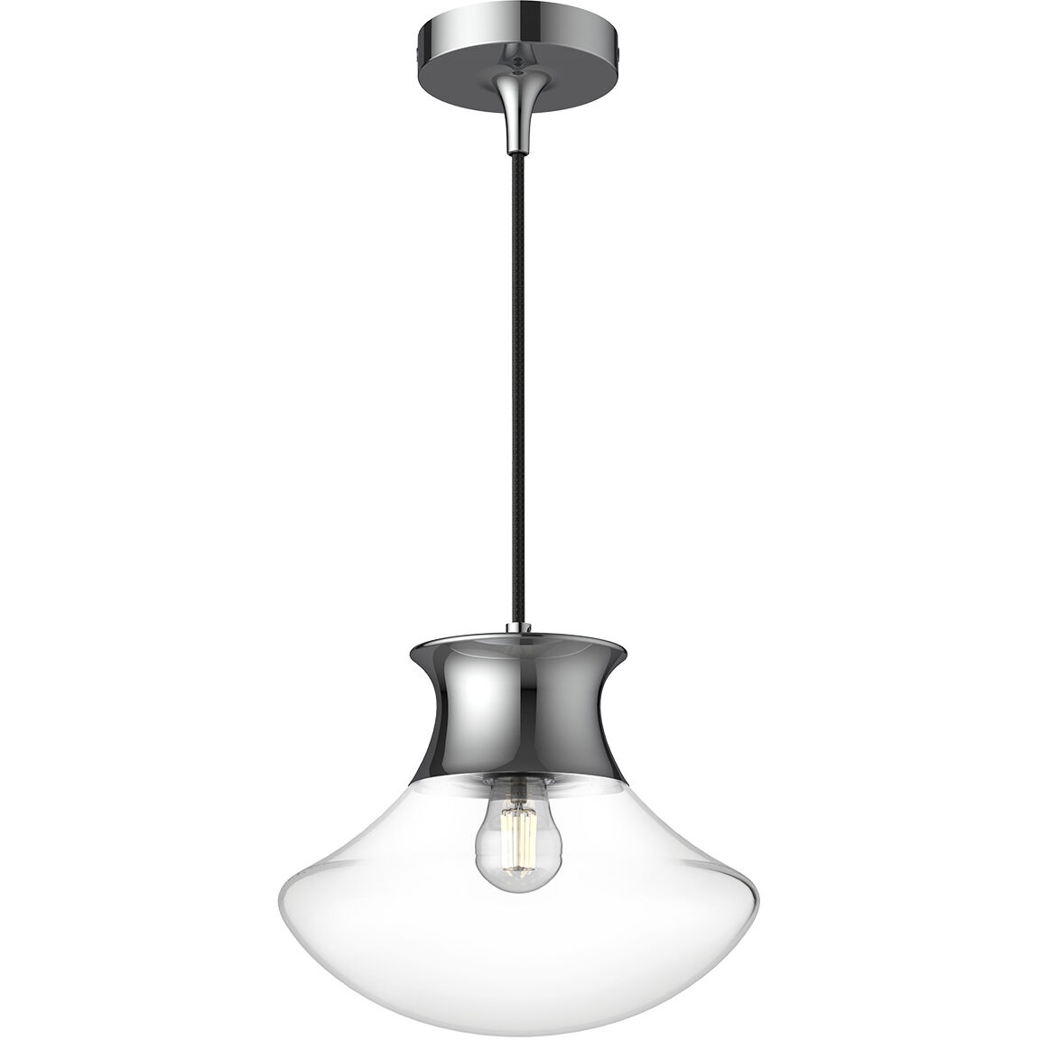 Alora Mood Marcel 1 Light 10.25 inch Chrome Pendant Ceiling Light