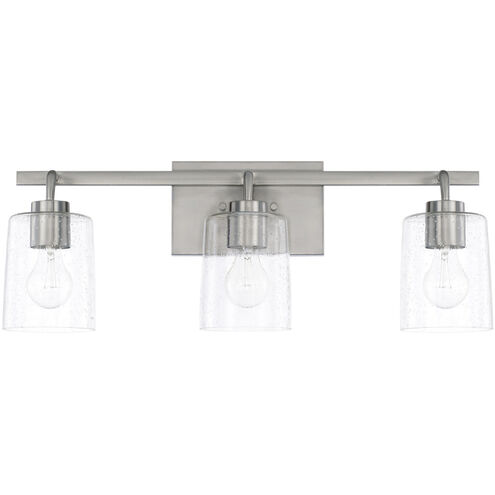 Greyson 3 Light 25 inch Brushed Nickel Vanity Light Wall Light