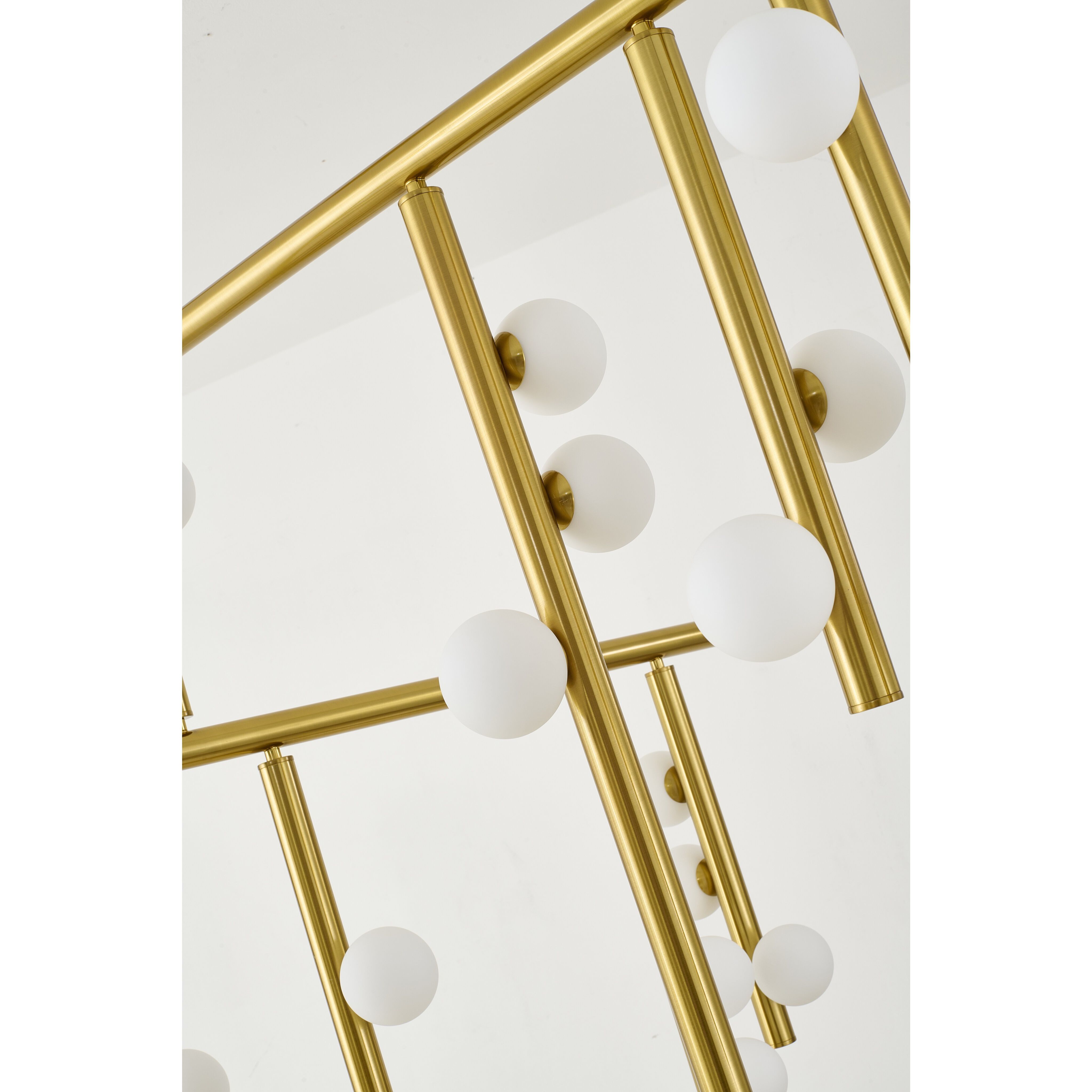 Canada 44 Light 50 inch Satin Brass Chandelier Ceiling Light