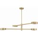 Orson 4 Light 54 inch Modern Gold Linear Chandelier Ceiling Light