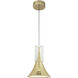 Floe LED 8 inch Metallic Brass Pendant Ceiling Light