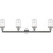 Franklin Restoration Dover LED 43 inch Polished Chrome Bath Vanity Light Wall Light in Clear Glass, Franklin Restoration
