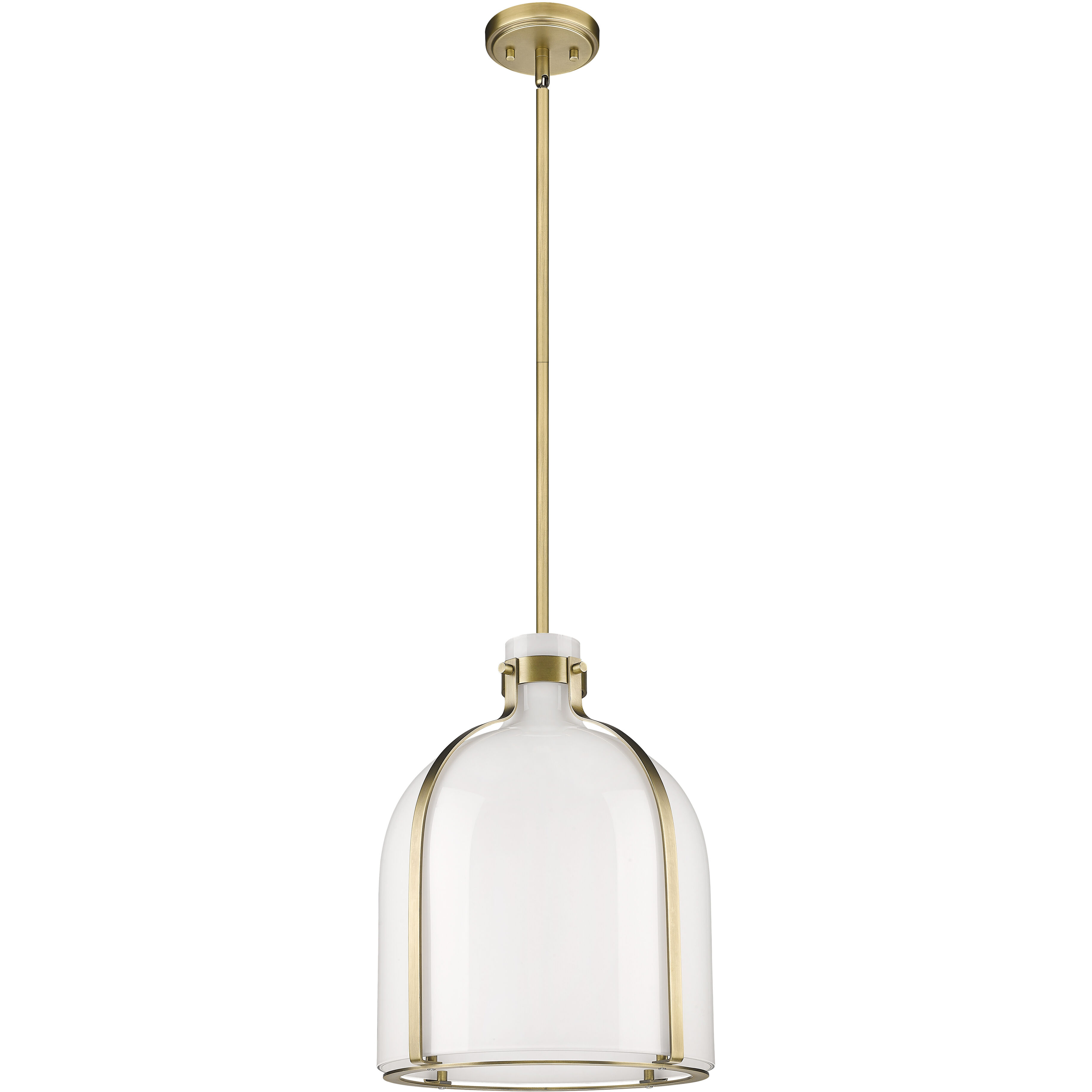 Pearson 1 Light 12.25 inch Rubbed Brass Pendant Ceiling Light in Rubbed Bronze