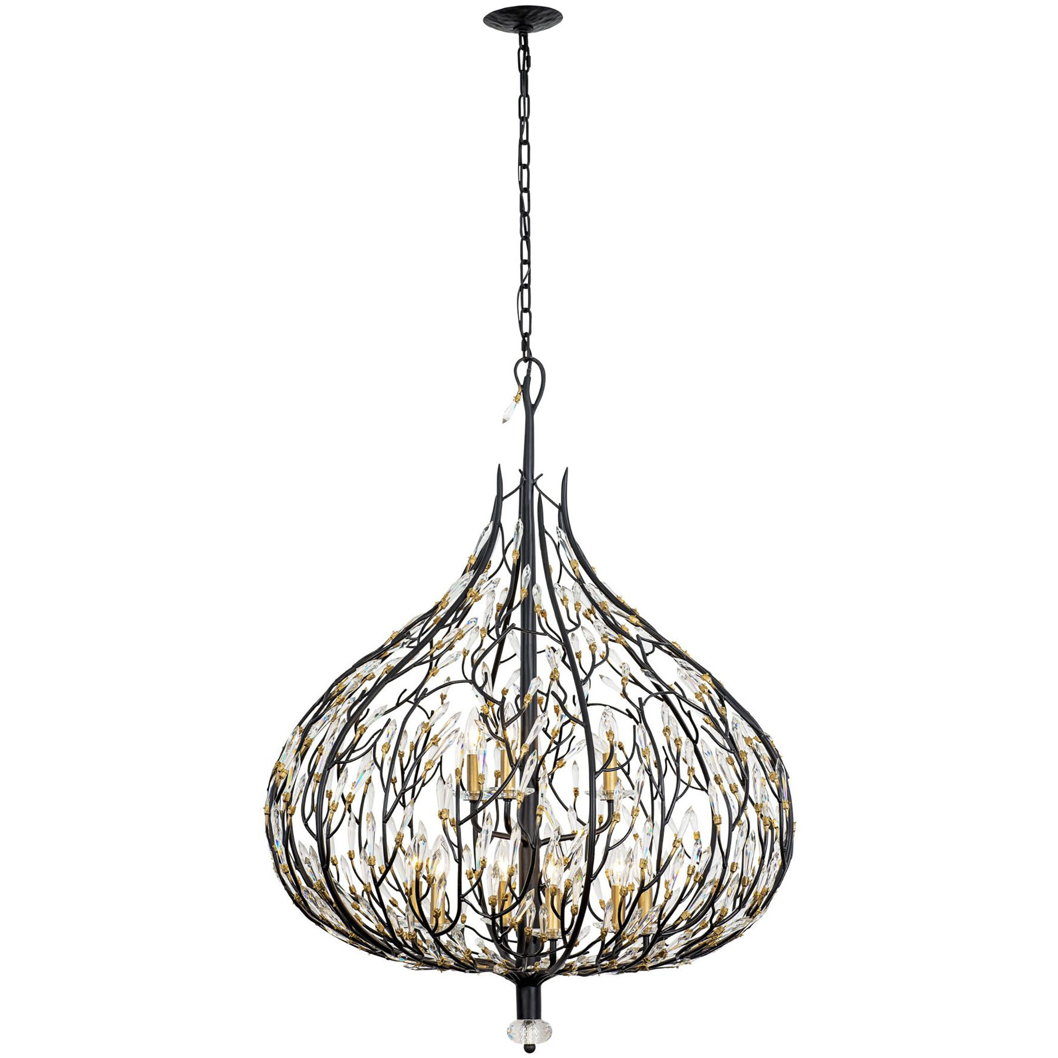 Bask 9 Light 32 inch Matte Black Pendant Ceiling Light