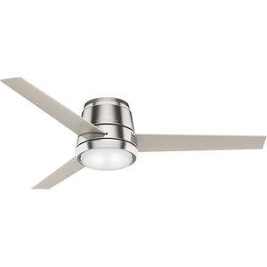 Commodus 54 inch Brushed Nickel with Matte Nickel, Matte Nickel Blades Ceiling Fan