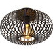 Ivy 1 Light 15.5 inch Black Flush Mount Ceiling Light