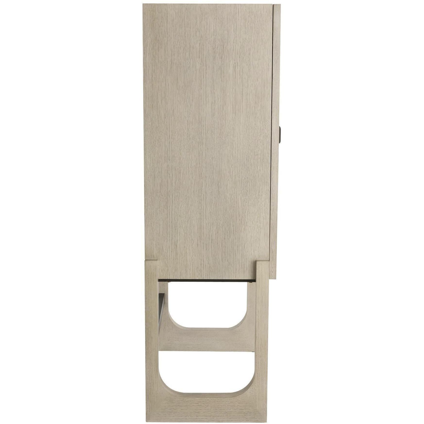 Jermaine Antiqued Amber and Smoke with Bronze Cocktail Cabinet