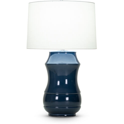 Peterson 28 inch 150.00 watt Dark Blue Crackle Table Lamp Portable Light