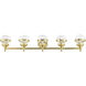 Oldwick 5 Light 42 inch Polished Brass Vanity Sconce Wall Light, Large