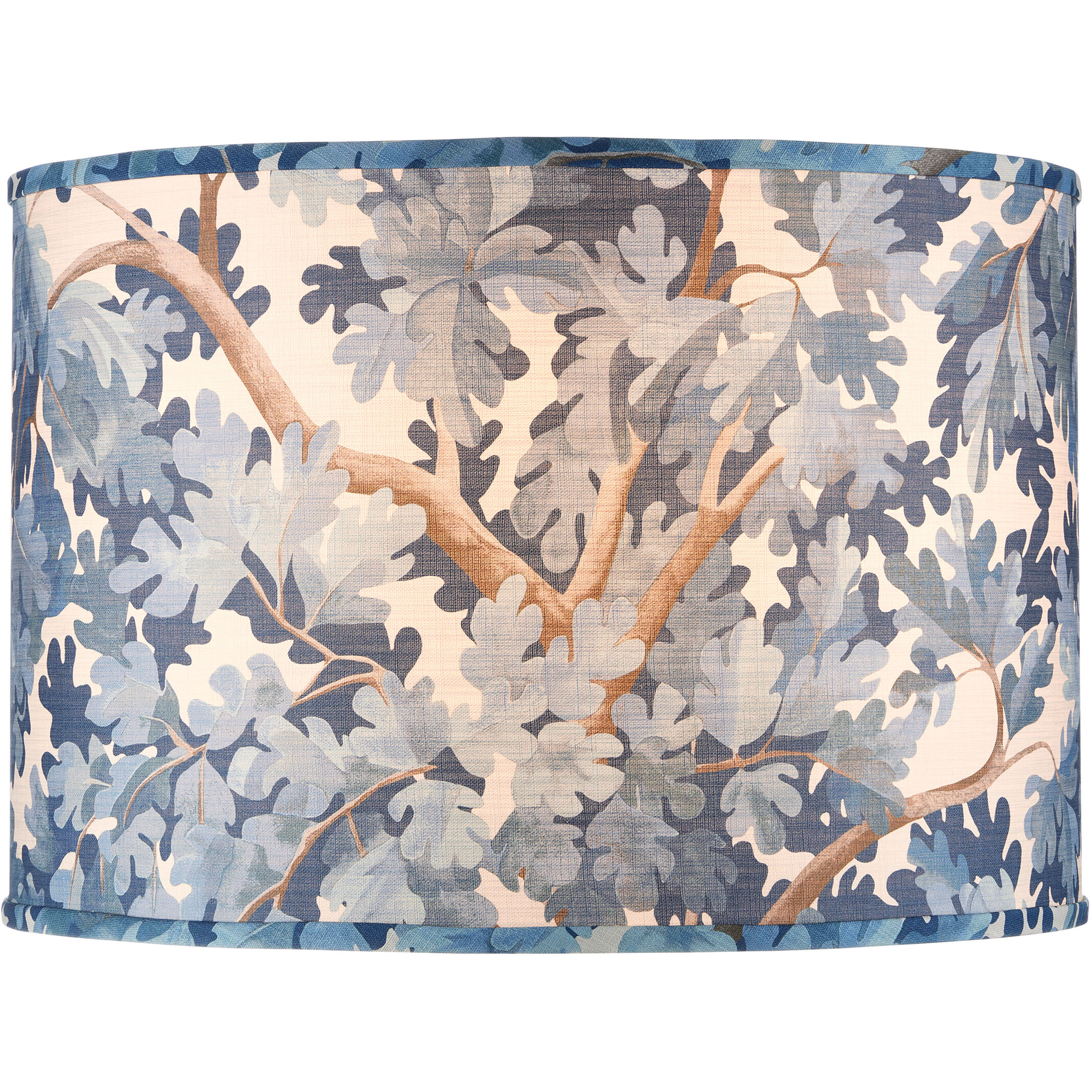 Woodland Blue/Brown/Ivory Drum Lamp Shade