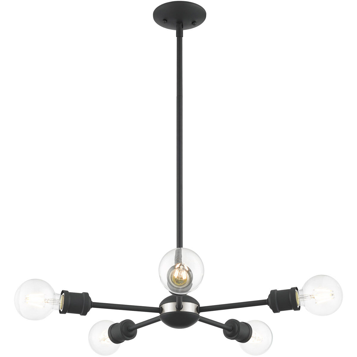Lansdale 5 Light 19 inch Scandinavian Gray Chandelier Ceiling Light