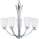 Rocco 5 Light 24 inch Polished Chrome Single-Tier Chandelier Ceiling Light