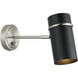 Cilindro 1 Light 4.75 inch Brushed Nickel and Matte Black Wall Sconce Wall Light
