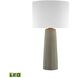 Eilat 27 inch 9.5 watt Polished Concrete Outdoor Table Lamp in LED