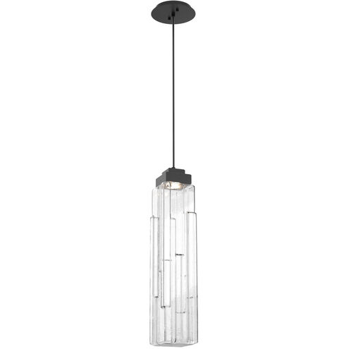 Ledgestone LED 6 inch Matte Black Pendant Ceiling Light in Clear Ledgestone, 2700K LED