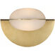 Kelly Wearstler Fosse LED 12 inch Antique-Burnished Brass Invertable Oval Sconce Wall Light