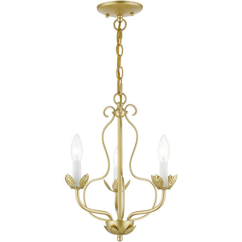 Katarina 3 Light 13 inch Soft Gold Chandelier Ceiling Light