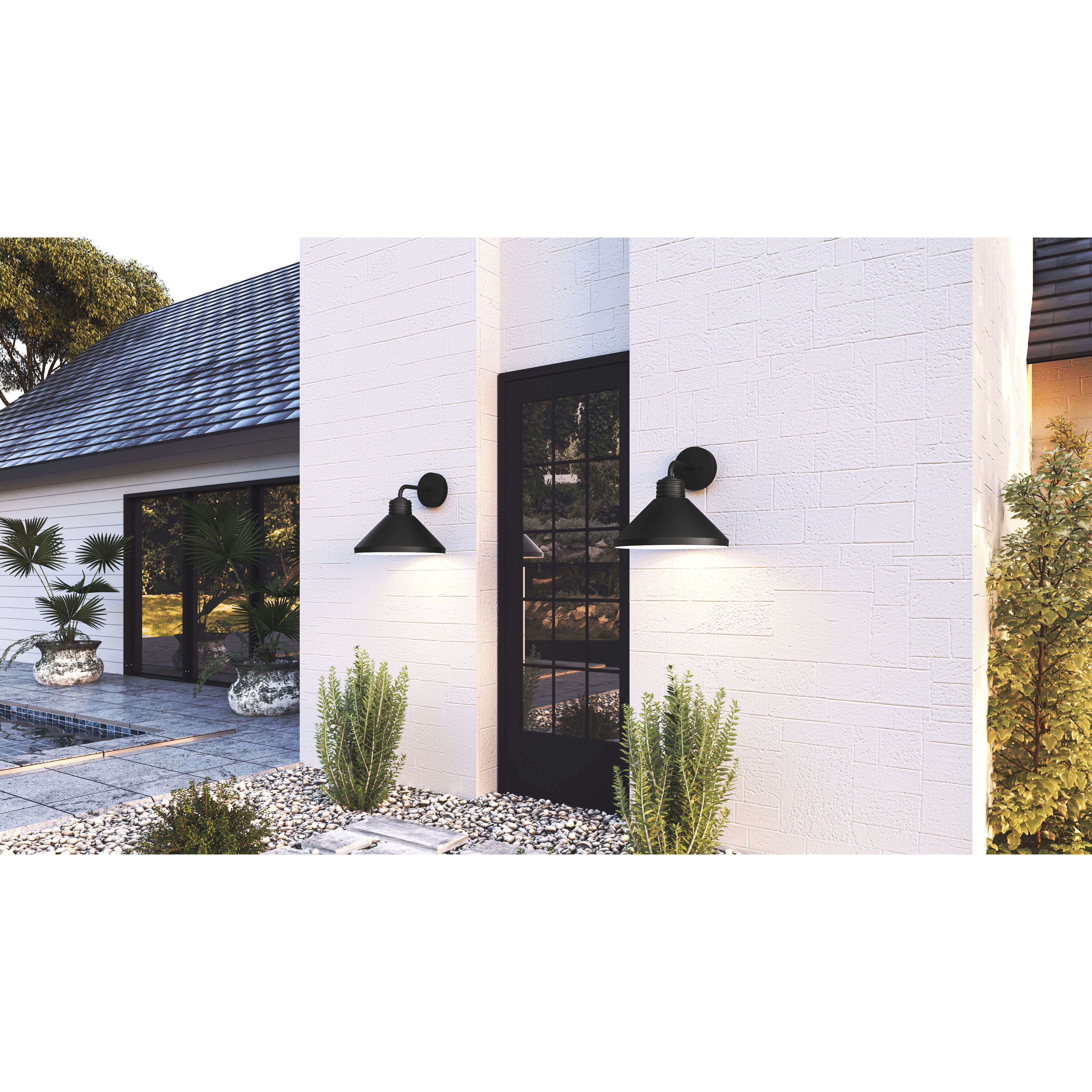 Rencher 1 Light 13 inch Matte Black Outdoor Wall Lantern