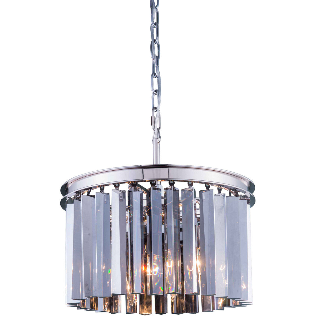 Sydney 3 Light 16 inch Polished Nickel Pendant Ceiling Light in Silver Shade, Urban Classic