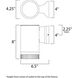 Lightray 1 Light 8 inch Brushed Aluminum Outdoor Wall Mount