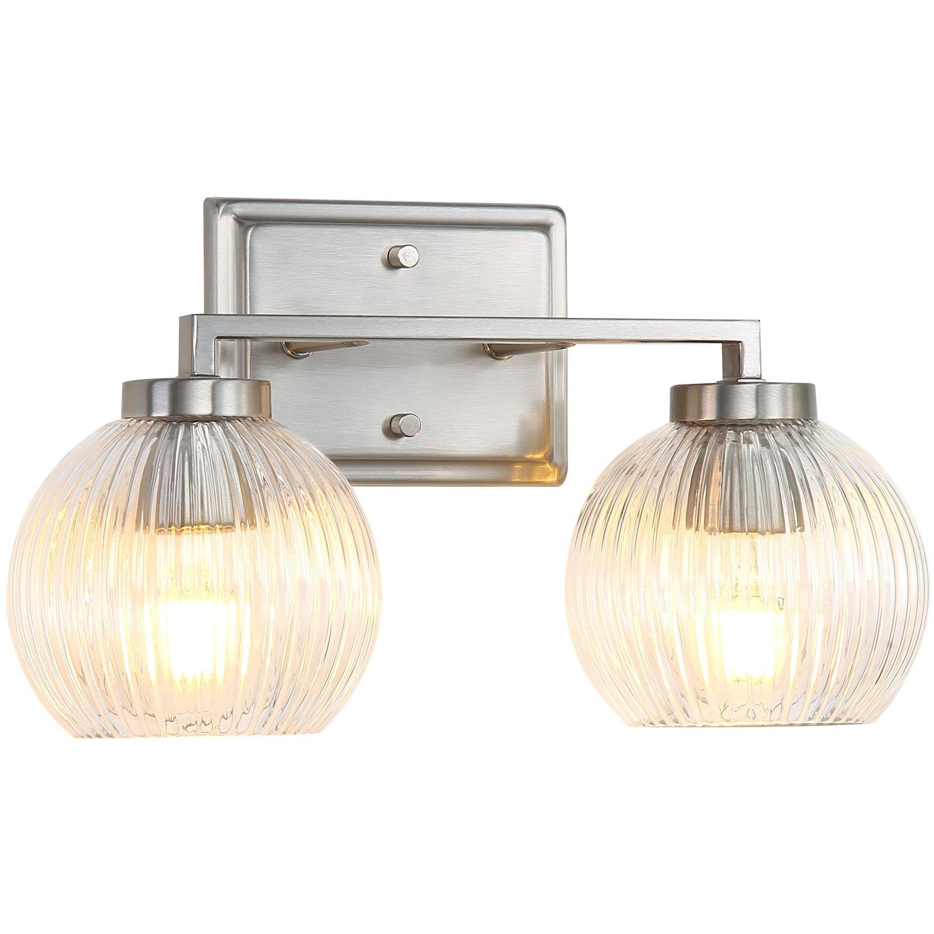 Yep Elliott Vanity Wall Light in Pewter, Ribbed