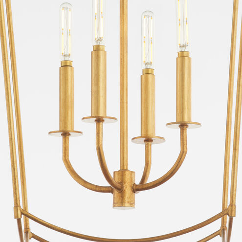Mantle 4 Light 15 inch Gold Leaf Entry Ceiling Light