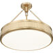 Quinn LED 22 inch Modern Gold Semi Flush Mount Ceiling Light