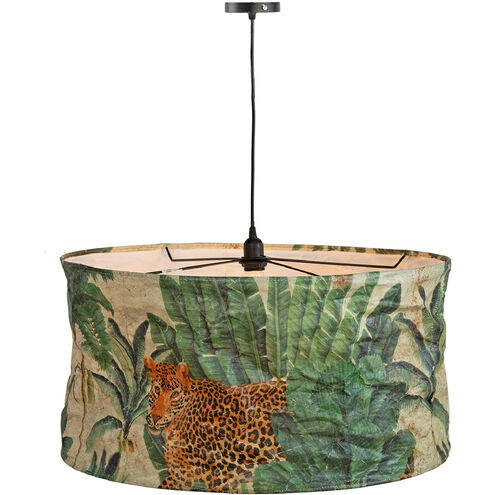 Safari 28 inch Green and Brown and Black Pendant Light Ceiling Light