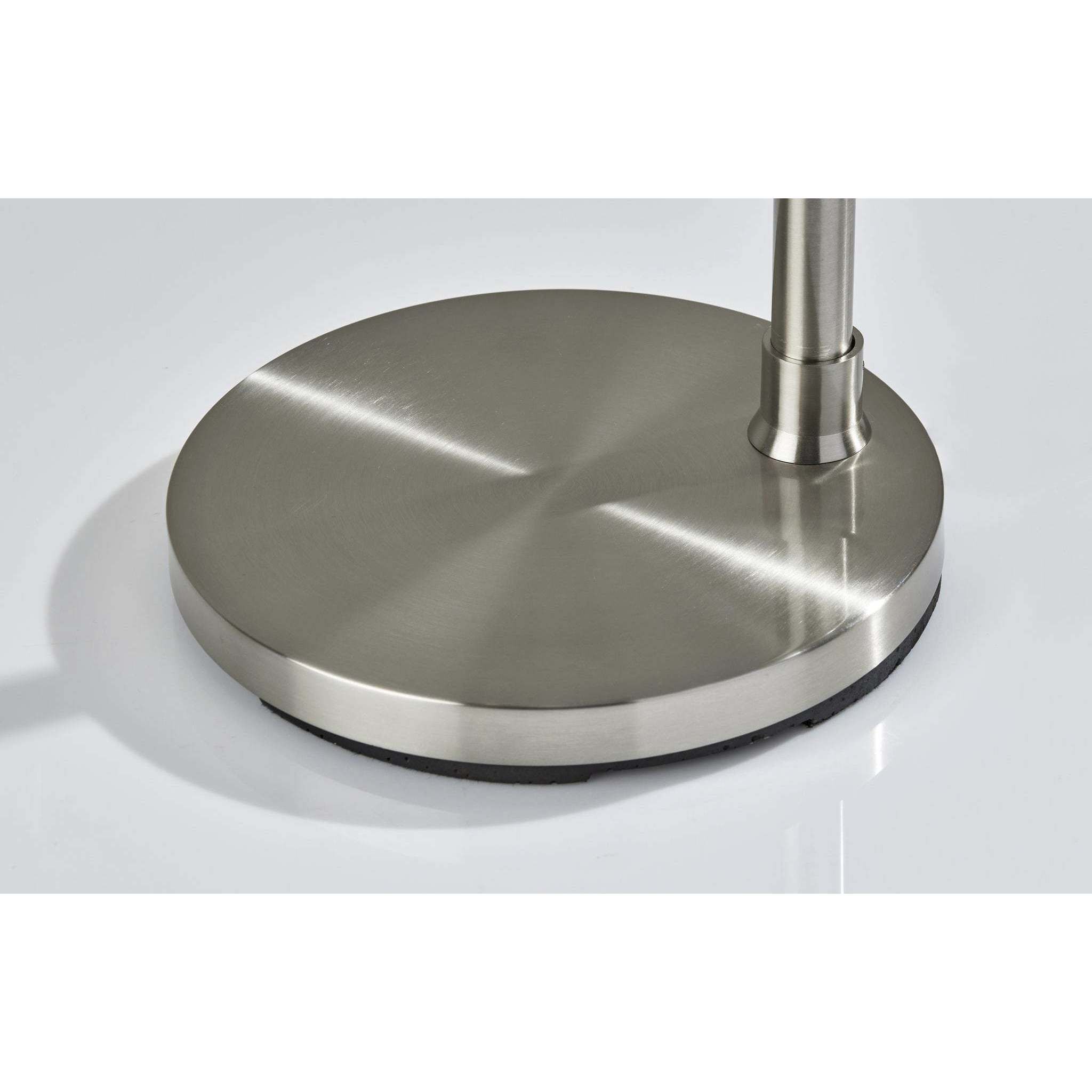 Max 66 inch 100.00 watt Brushed Steel Floor Lamp Portable Light, Simplee Adesso