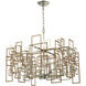 Gridlock 6 Light 23 inch Matte Gold Chandelier Ceiling Light