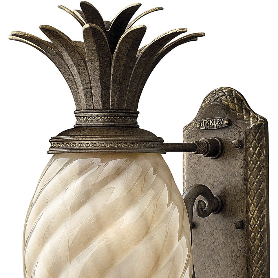 Plantation Outdoor Wall Mount Lantern in Pearl Bronze, Small
