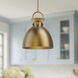 Alora Mood Waldo 1 Light 14 inch Aged Gold Pendant Ceiling Light