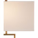 Beside 69 inch 150 watt White/Antique Brass Floor Lamp Portable Light