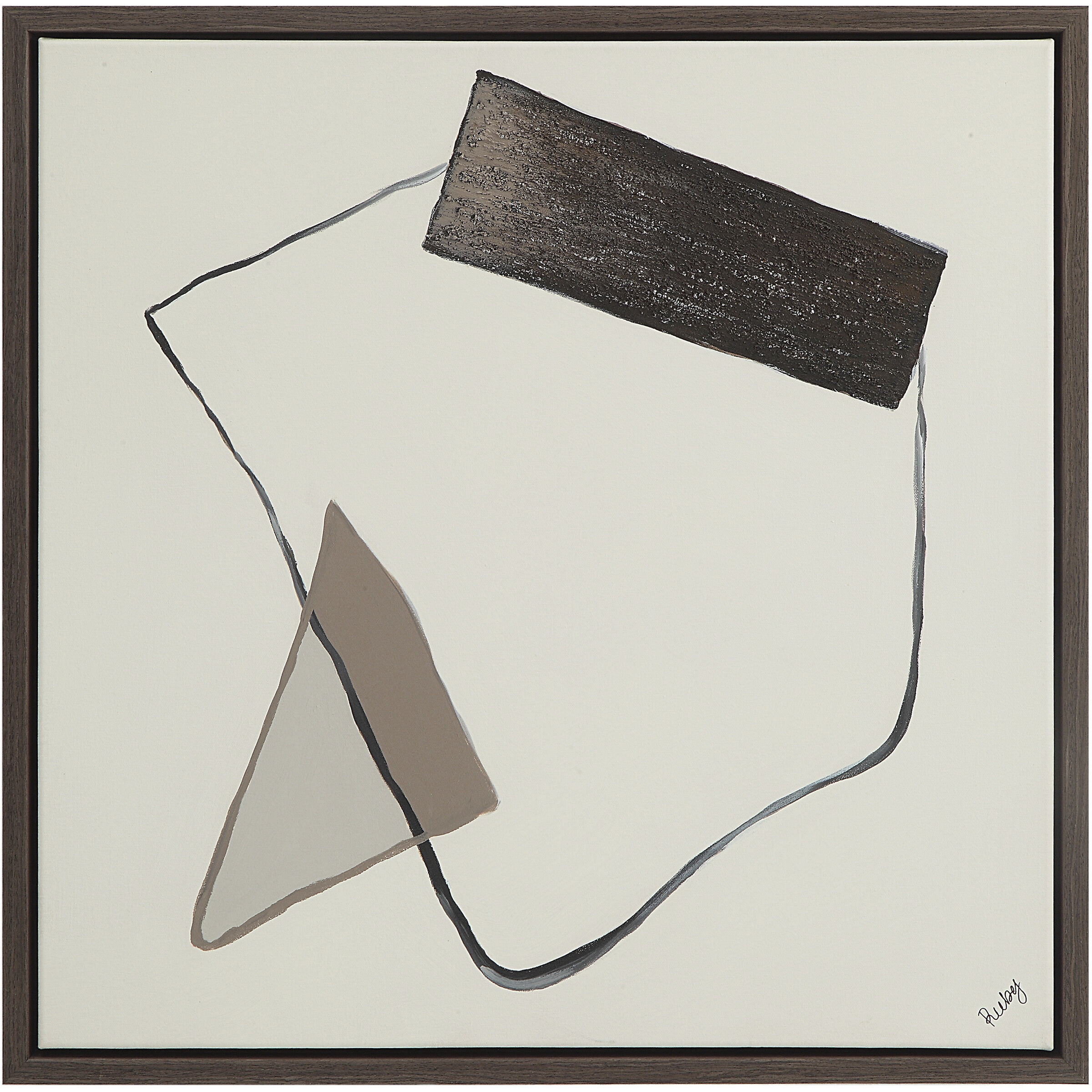 Lacadie Brown/Beige/Black Canvas Art, 2 Piece