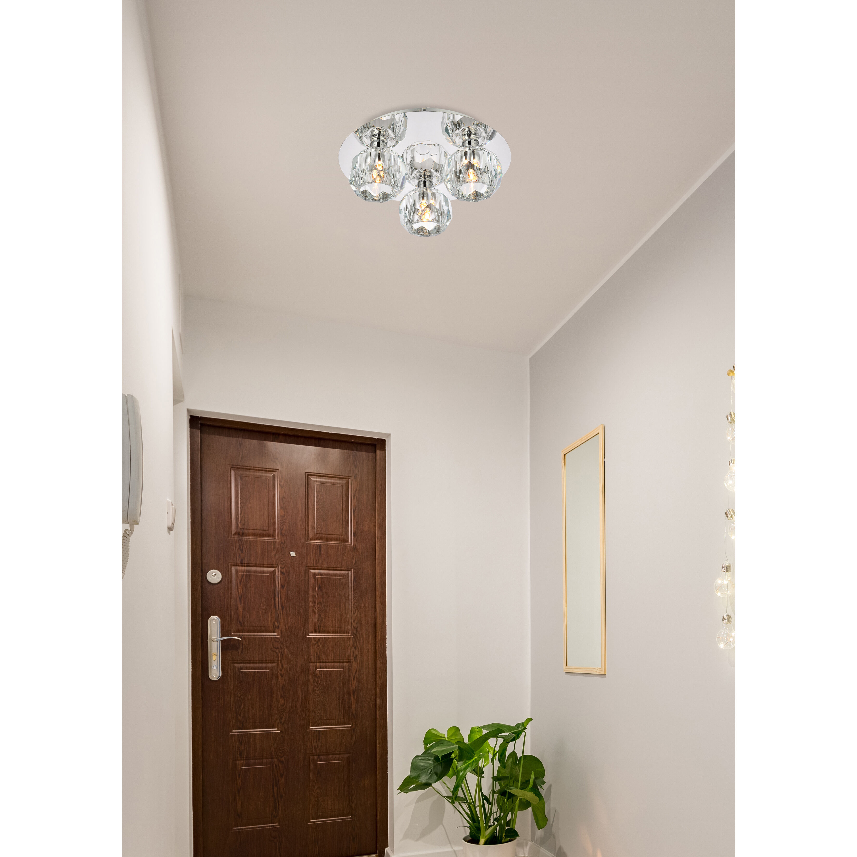 Graham 3 Light 12 inch Chrome Flush Mount Ceiling Light