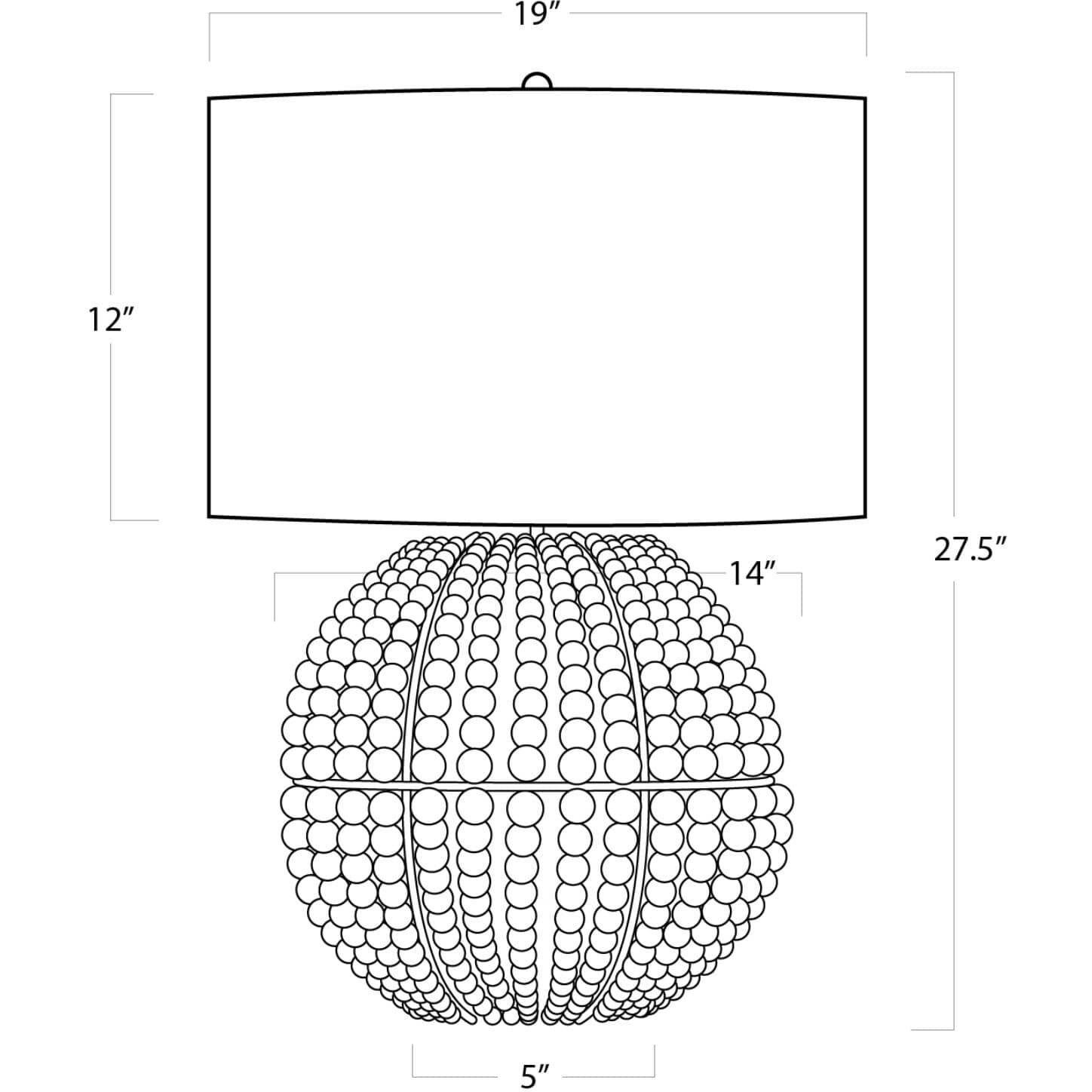 Tropez 27.5 inch 150.00 watt Grey Table Lamp Portable Light