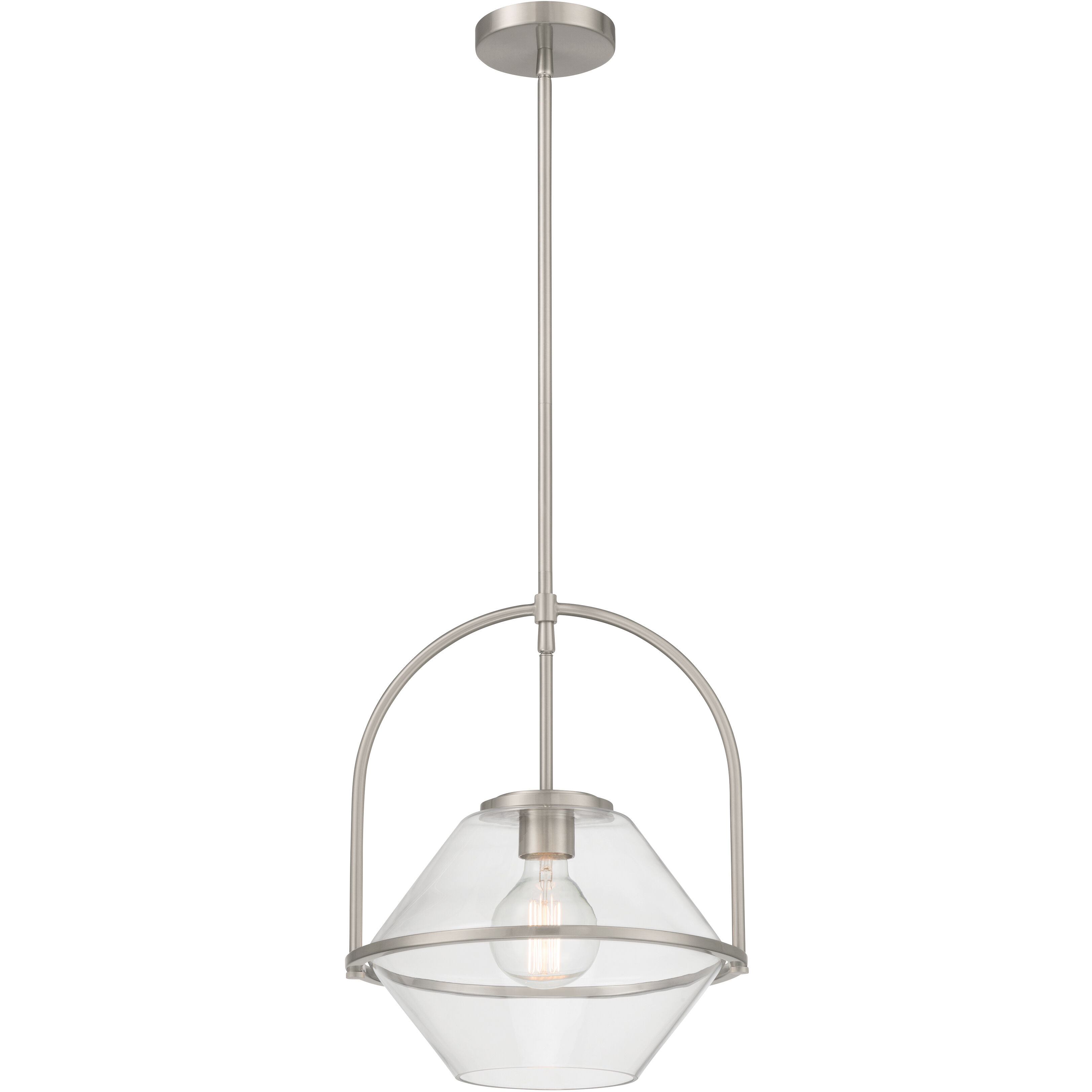 Coralyn 1 Light 13.25 inch Brushed Nickel Pendant Ceiling Light